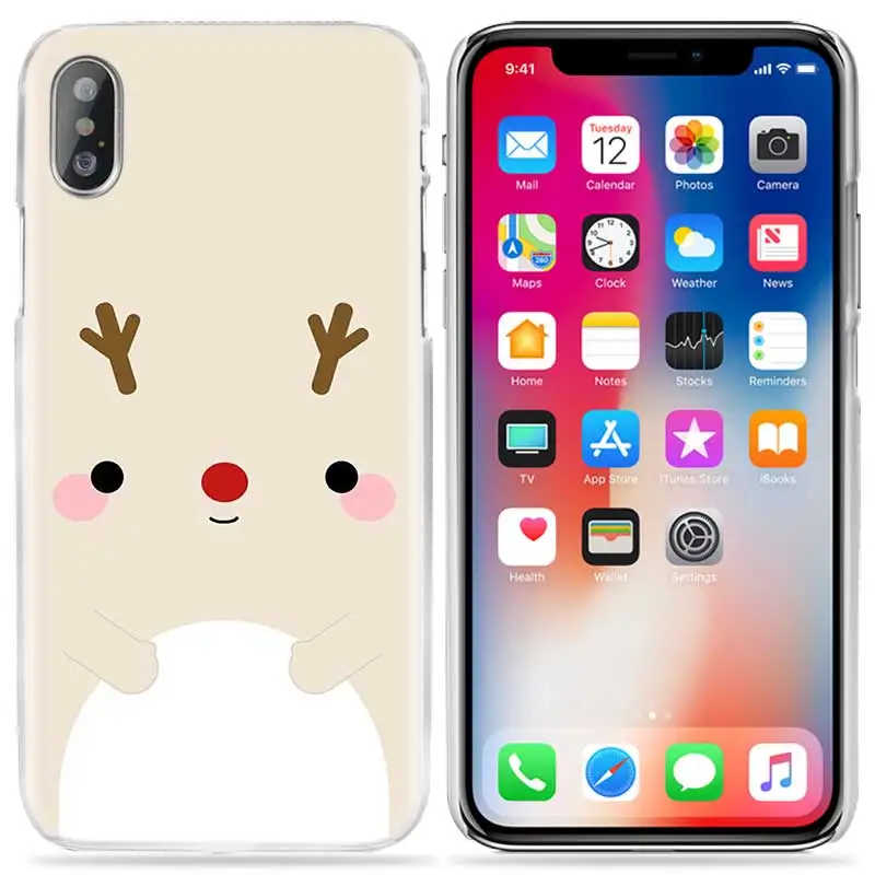 Рождественский зимний чехол для Apple iPhone 11 Pro XS Max XR X 10 7 8 6 6S+ Plus 5s SE 5 4s 4 5C Жесткий Conchas чехол для телефона pc Coque