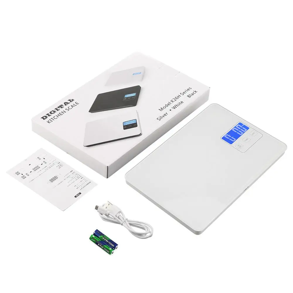 15kg Digital Kitchen Scale LCD Display Electronic Food Scale for Cooking Baking Weighing Scales