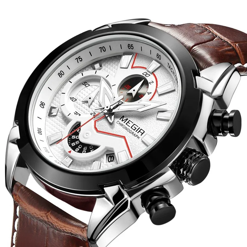 Мужские кварцевые часы с хронографом в стиле милитари|Спортивные часы| |