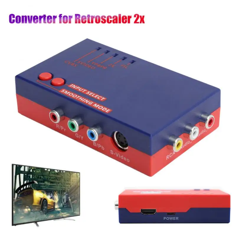 Bitfunx retroscaler2x a v to hdmi compatible converter and line doubler