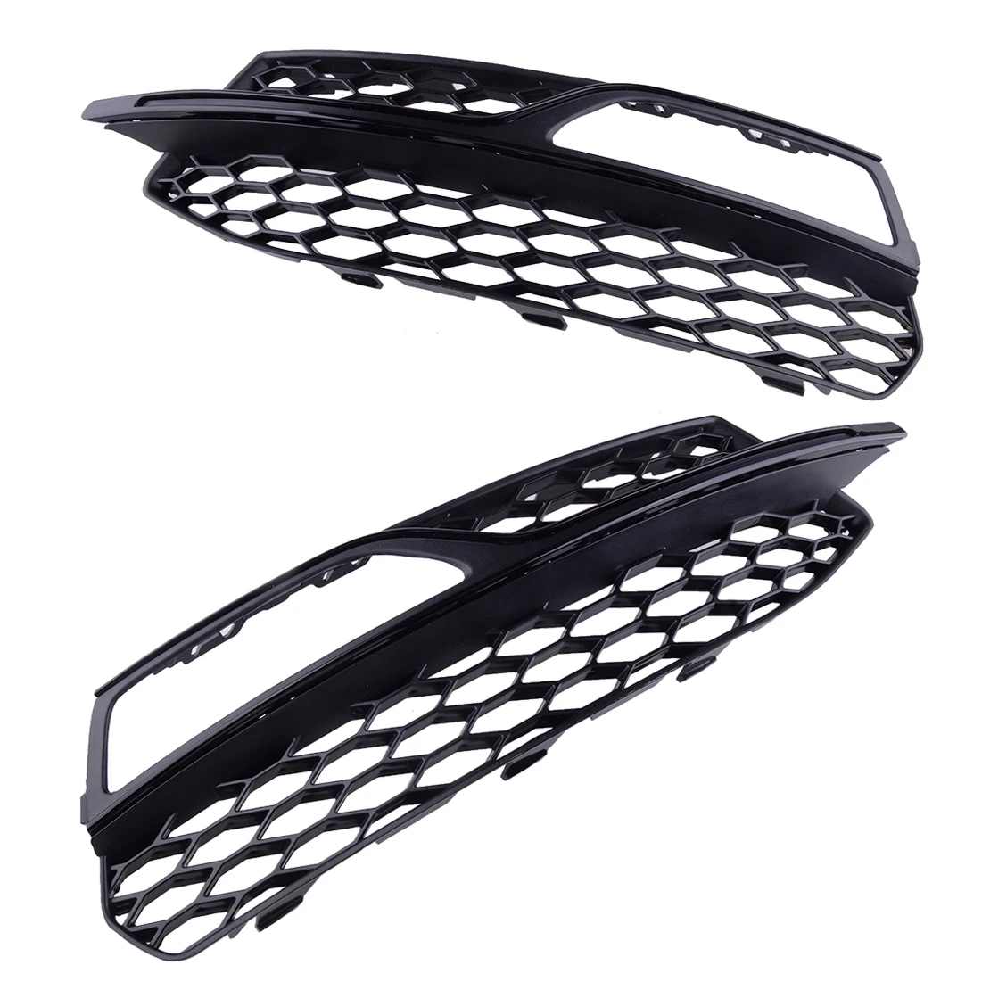 8V3807682G 8V3807681G 1 Pair Bumper Lower Honeycomb Fog Light Lamp Grill Grille Cover Fit for Audi A3 S3 S-Line 2013 2014-2016