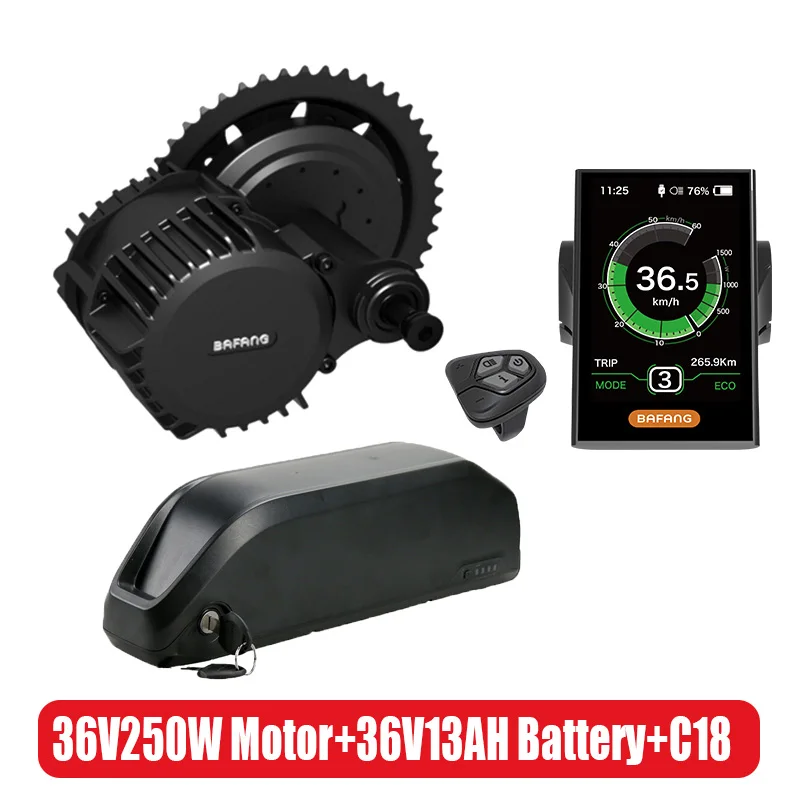 36V250W 36V13 C18 Bafang BBS01 BBS01 е-байка 36В 250 Вт Mid Мотор привода Conversie комплект с Батарея е-байка 36В 15,6/20AH 8fun Батарея для е-байка конверсионный набор - Цвет: 36V250W 36V13 C18