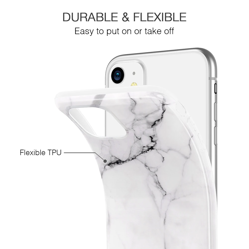 ESR Phone Case For iPhone SE 2020 X XS XR Max 11 Pro 8 7 Marble Pattern Case for iPhone SE 2020 Back Cover TPU Silicone Case