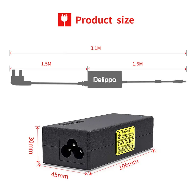 Для lenovo 20V 3.25A 65 Вт адаптер переменного тока X200 X300 R400 R500 T410 T410S T510 SL510 L410 L420 E430 E420 E330 E320 Зарядное устройство Delippo