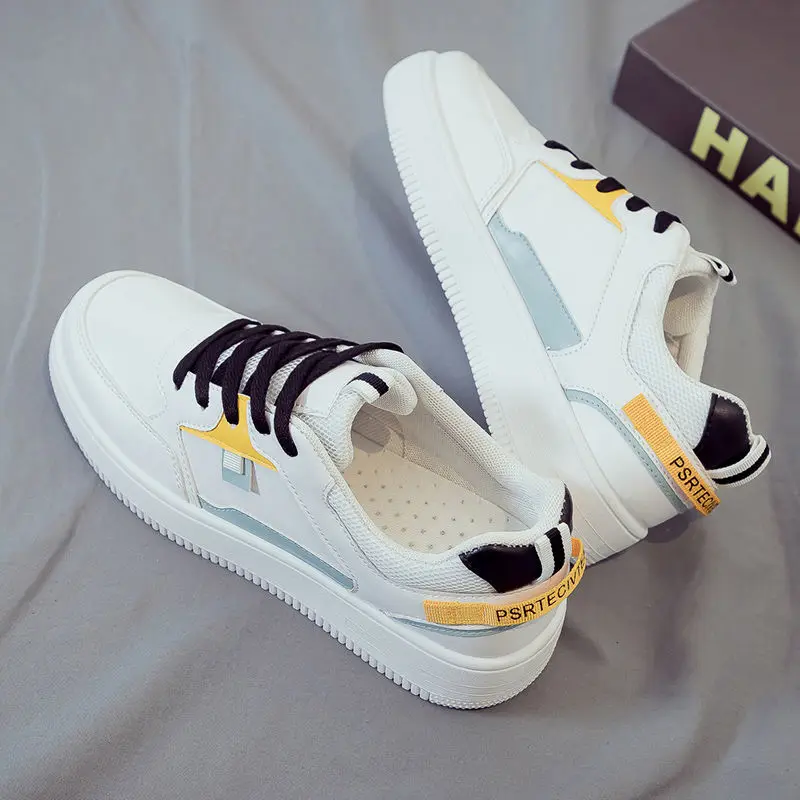 2022 Spring Thick Increase Non-slip Platform Men Trend Casual Sport Little White Shoes Lace Tennis Vulcanized Male Walk Sneakers |