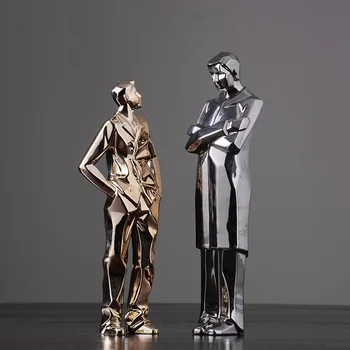 

Nordic Modern Simple Ceramics Abstract Character Statue Creative Figure Arts Sculpture Ceramics Crafts Home Decoration R3024