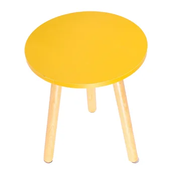 

Nordic Style Coffee Table Modern Minimalist Tea Table Creative Round Table Practical Wood Table for Home Living Room (White)