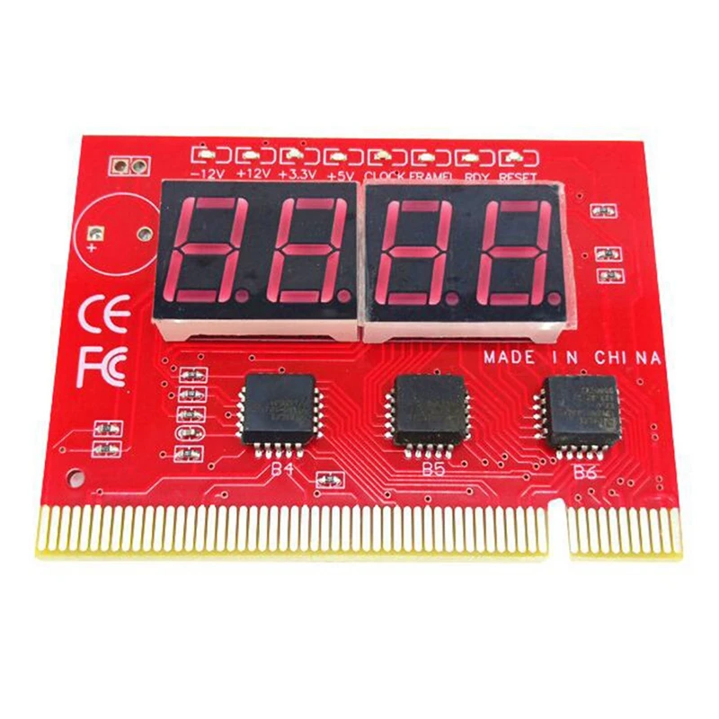 Компьютер PCI открытка материнская плата светодиодный 4-разрядный