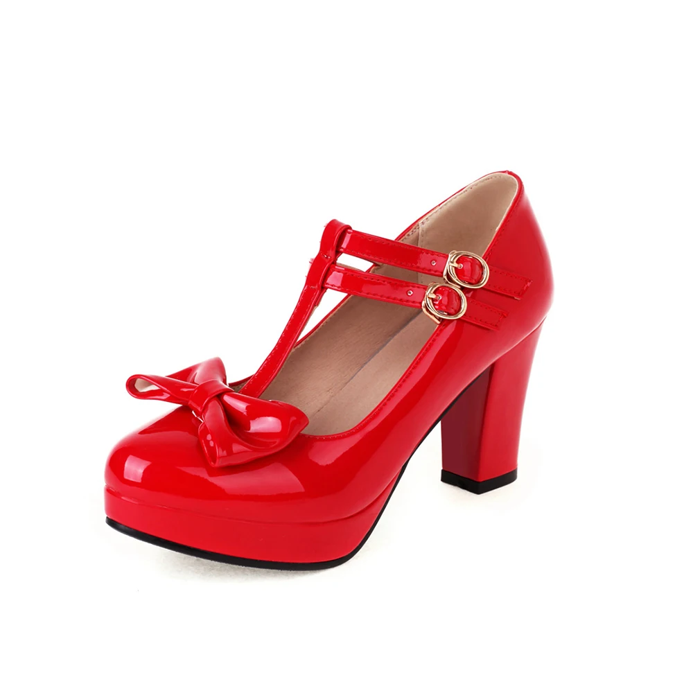 Plus size T-strap Mary Janes
