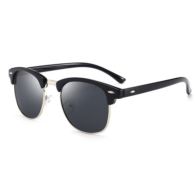 2019 новые индивидуальные полуоправа круглые Модные поляризованные мужские очки