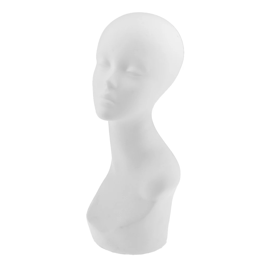 Male Female Mannequin PVC Manikin Head Bust Wig Glasses Hat Display Stand Model