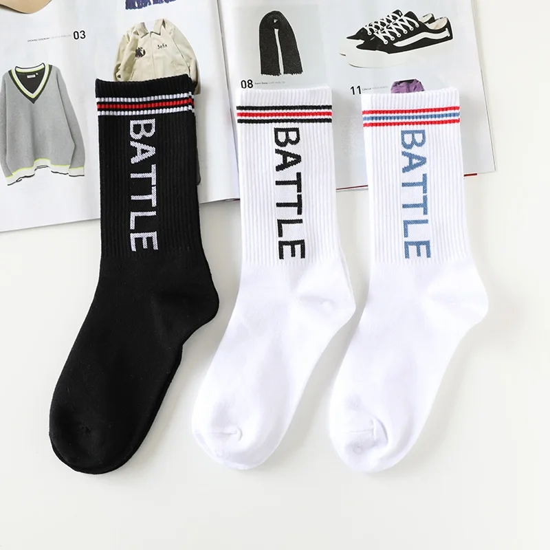 

Funny Socks Women Cotton Cartoon Cute Socks Long Letter Harajuku Socks Ladies Thick White Warm Glitter letter