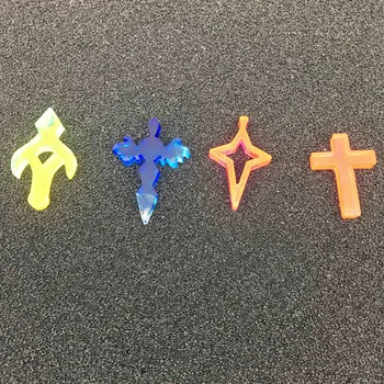 

4pcs/set Clear Cross Silicone Mould Molds Decorating Pendant Jewelry Making