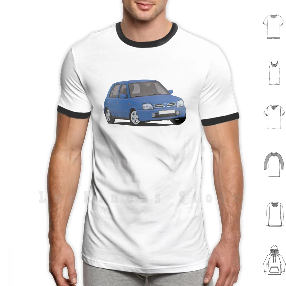 Nissan Micra (март) K11c-иллюстрация-голубая футболка для мужчин хлопок S - 6xl K11 | Мужская