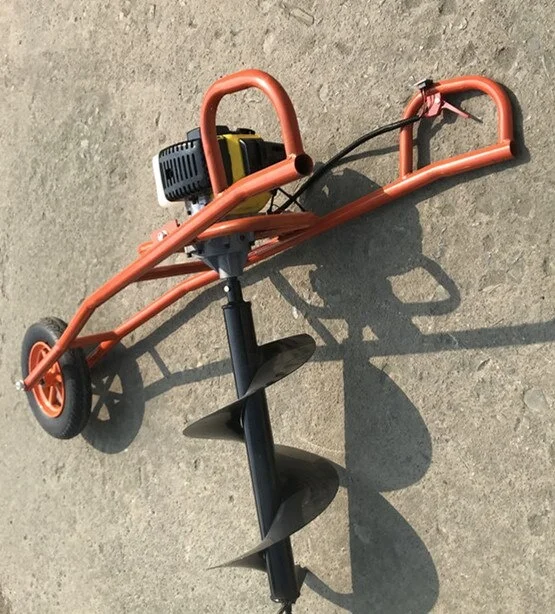 Hot sale!!! Portable handheld Gasoline Mini Driller Earth Auger Drilling machine Earth Auger Hole Digger Pit-picker