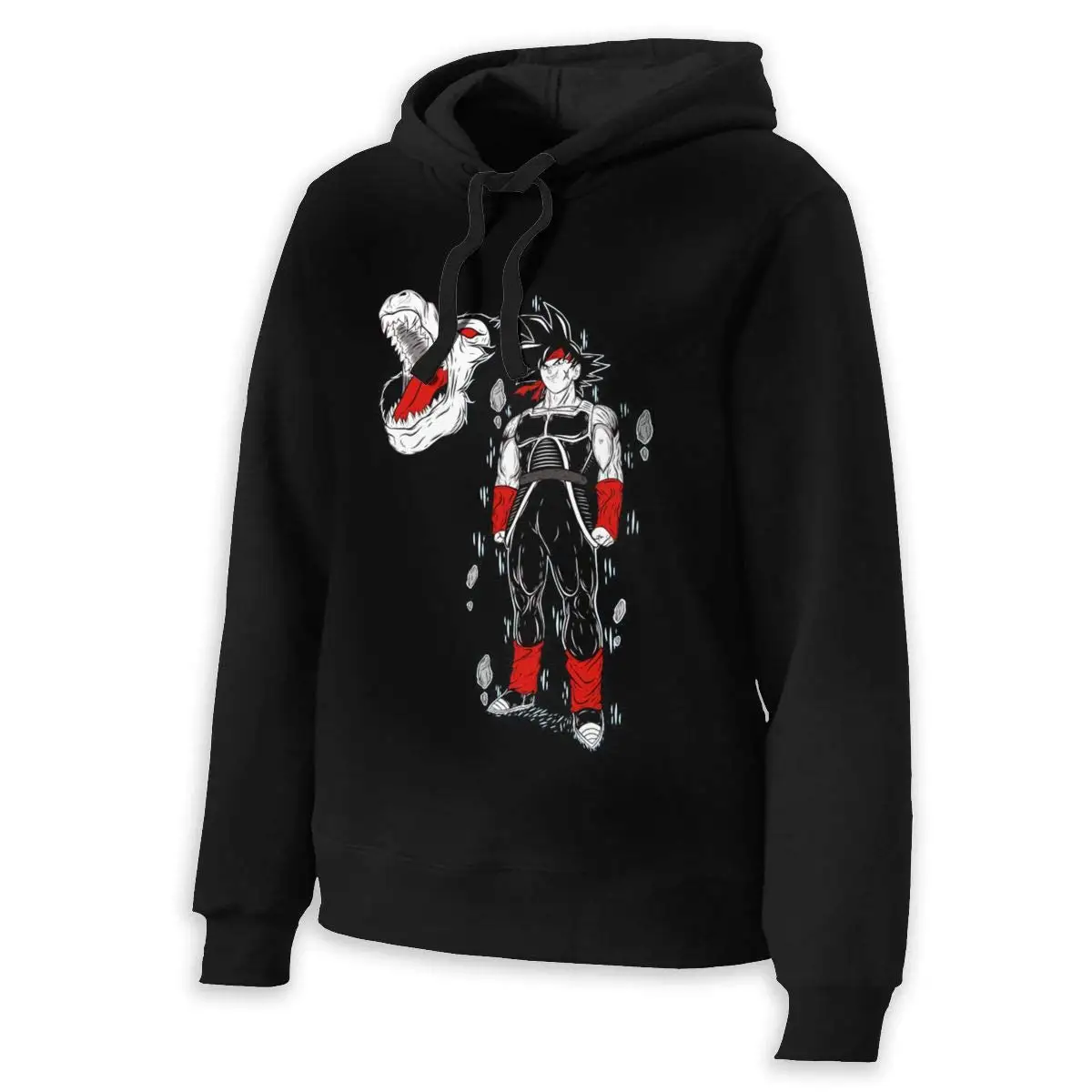 Женщины Bardock Saiyan с длинным рукавом на заказ шнурок толстовки черный мужчины женщины толстовка