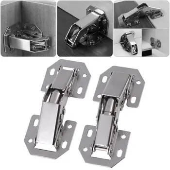 

10pcs/SET 3 Inch Bridge Shaped Spring Frog Hinge Cabinet Closet Door Hinges No Drilling Hole Furniture Hardware Kitchen Cabinet