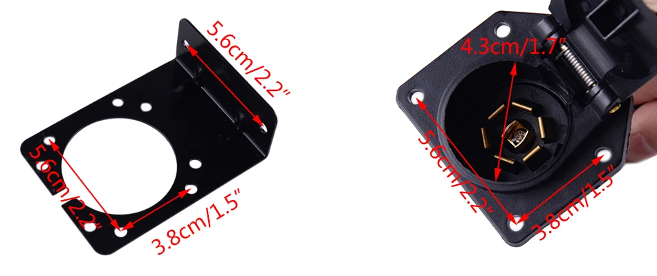 DWCX MIC-AP-210C 4-полосная плоский до 7 способ круглый RV лезвие адаптер для проводки прицепное устройство штепсельная вилка с кронштейн аксессуары для ванной комнаты