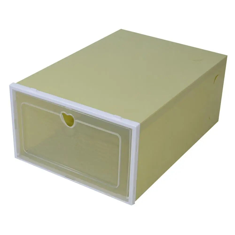 DSstyles Универсальный утолщенный прозрачный ящик для хранения коробка для обуви для мужчин и женщин - Цвет: Avocado green