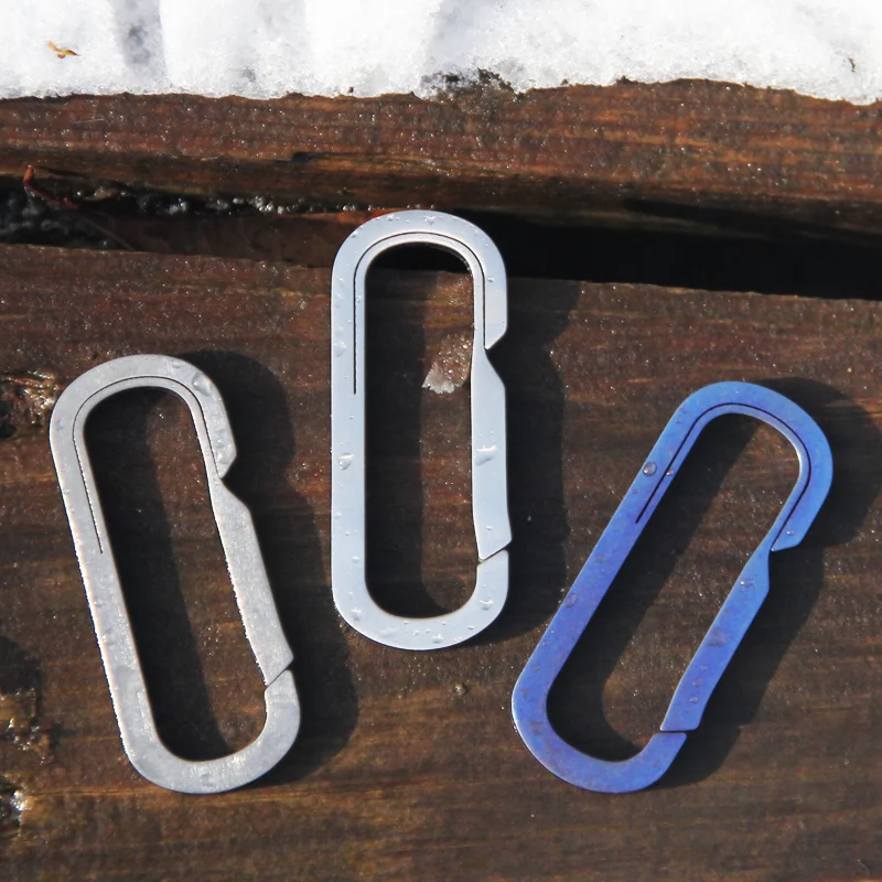 Tiartisan Titanium Buckle Mountaineering Eagle Hook Carabiner Keychain EDC Tool Mountaineering Buckle Key Ring