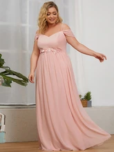 

Ever Pretty Evening Dresses Plus Size Floor-Length A-line Spaghetti Straps Wholesale 2021 Bridesmaid Dress Vestidos De Gala