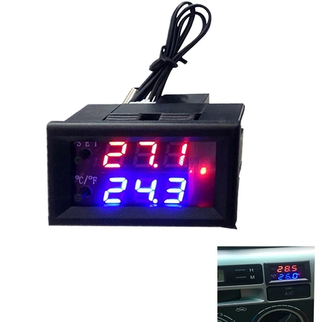 

A7-- DC 12V Microcomputer Electronic Thermostat Temperature Controller Switch Adjustable Digital LED Display Intelligent