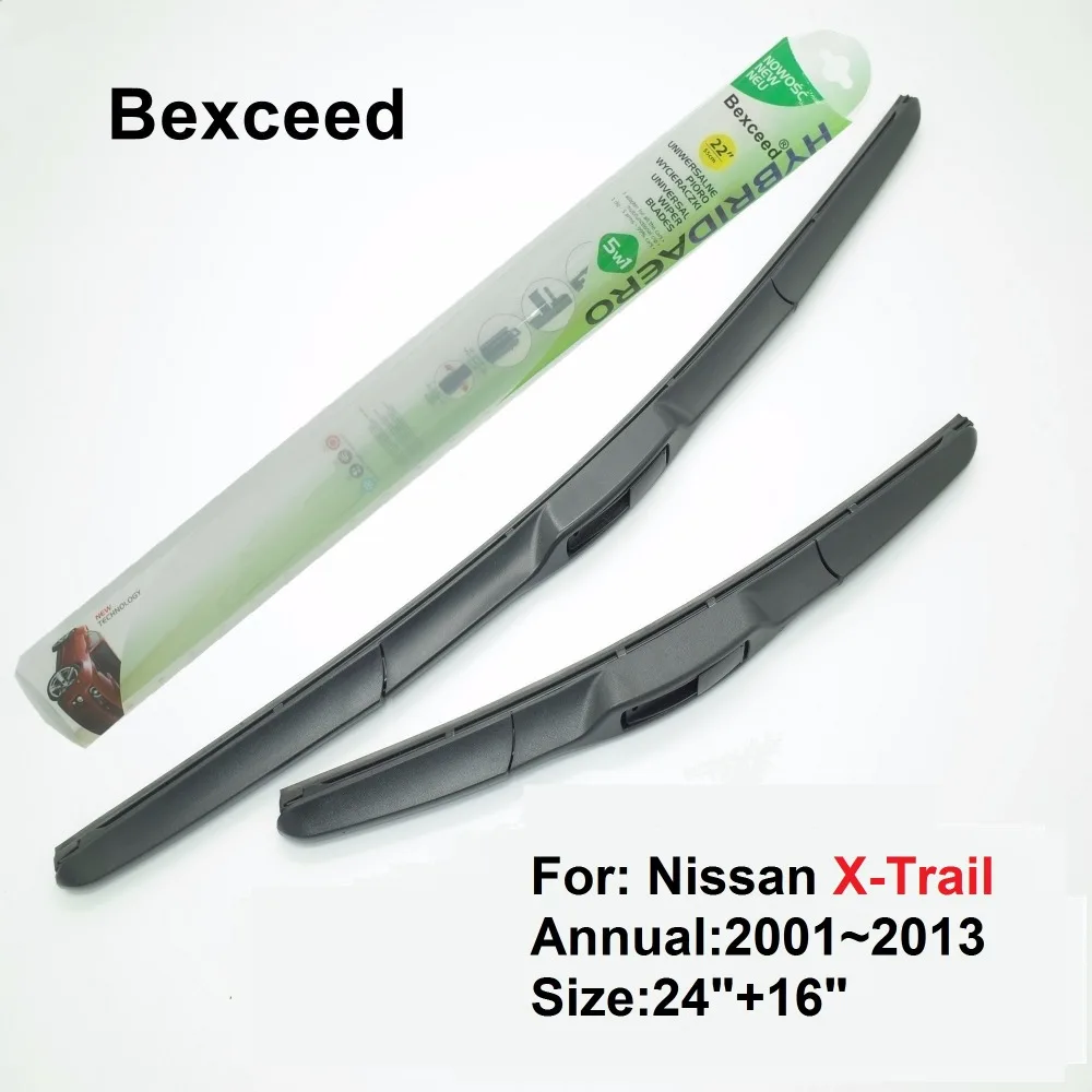For Nissan X-Trail T30 T31 24&quot+16&quot Bexceed of Car Winscreen Windshield Hybrid Wiper Blade 2001 2002 2003 2004 2005 2006 2013 |