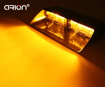 

16 LED 48W 18 Flash Modes Police Fireman Dash Car Emergency Vehicle Dash Warning Strobe Flashing Light Bar Amber Yellow