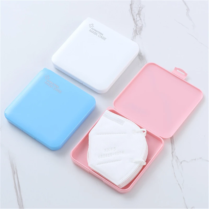 

Kn95 dust mask box 2020 student portable waterproof dust mask temporary clip plastic storage box BoÃ®te de rangement