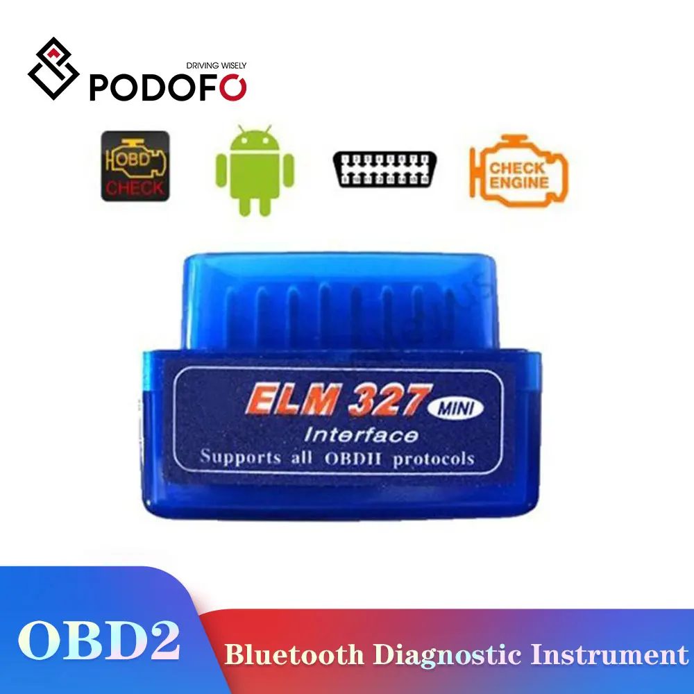 Podofo Bluetooth OBD2 диагностический инструмент|Кабели адаптеры и разъемы| |