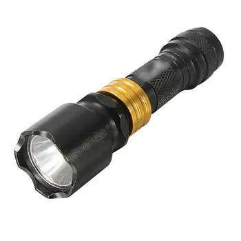 

LED Flashlight 1W Black Tactical Military Hiking Climbing Outdoor Sporting Torch Emergent Lamp Waterproof Cycling Camping