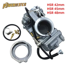 Carburador da motocicleta hsr42 hsr45 hsr48 mikuni 4t desempenho bomba de acelerador pumper carburador carb para harley tm42 tm45 tm48