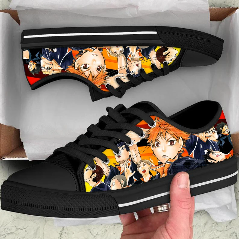 ELVISWORDS 2020 унисекс Haikyuu! Мужские кроссовки Haikyuu Karasuno повседневные низкие ботинки с
