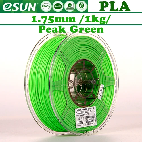 PLA! Esun Филамент пластик для ANET ender3 3d принтер/1 кг 340 м/PETG/ABS/TPU из России - Цвет: PLA-peakGreen