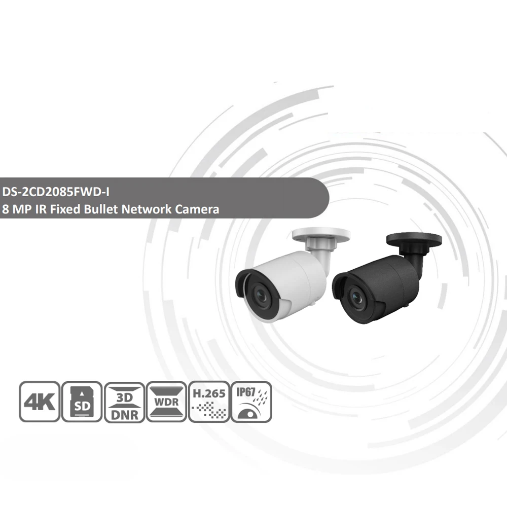 Оригинальная ip камера Hikvision 8 Мп видеонаблюдения с разъемом для SD карты со слотом