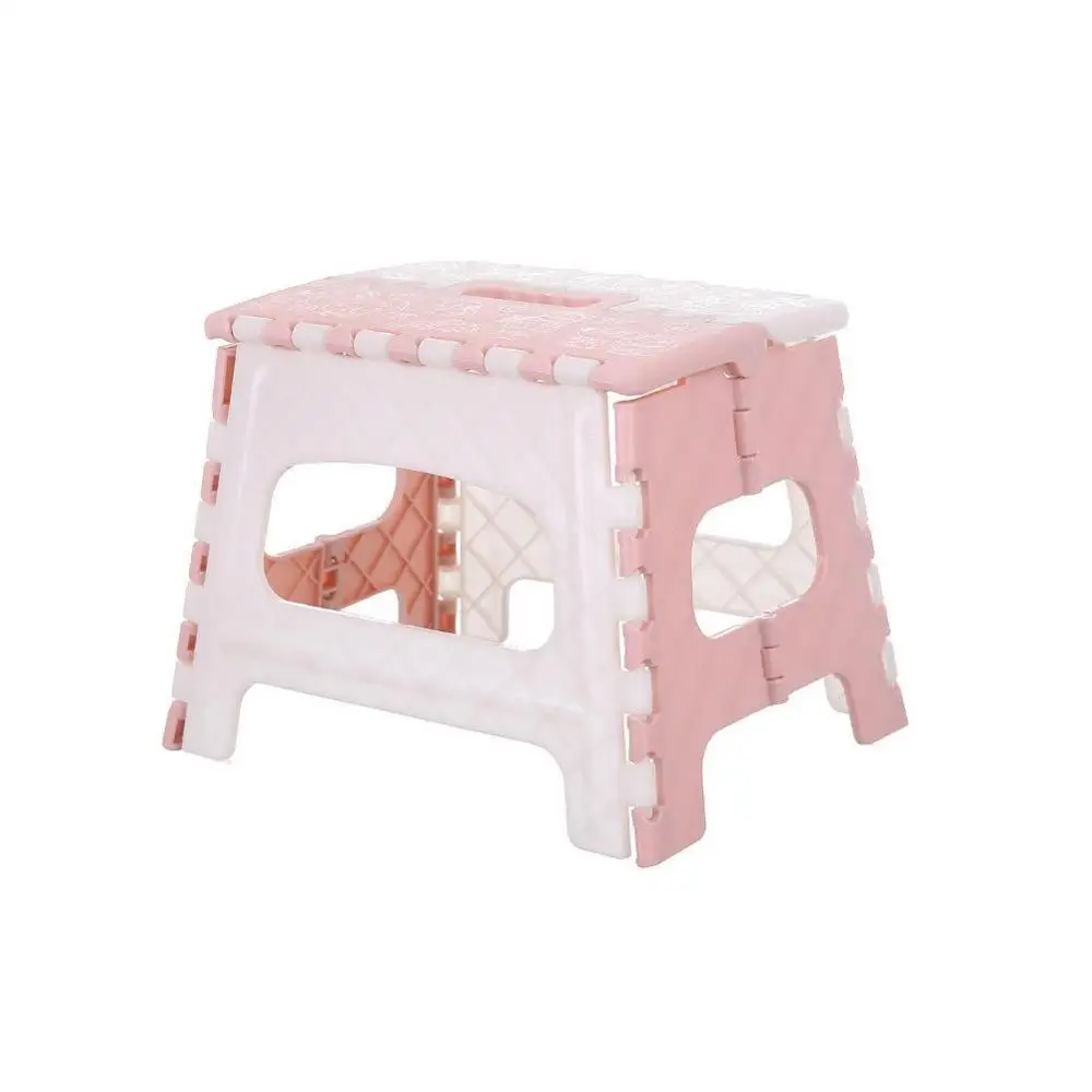 Pink Stool 1 шт пластиковый многоцелевой складной табурет для хранения на открытом воздухе - Цвет: Pink Stool
