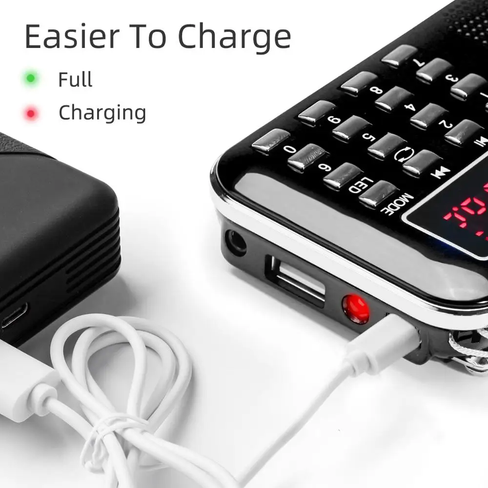 Мини fm радиоприемник PRUNUS AM/fm/SD карта mp3 плеер динамик USB /AUX портативный аварийный