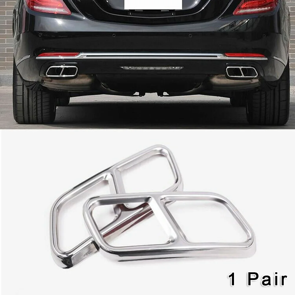Задняя двойная накладка выхлопной трубы для Benz S Class W221 Facelift W222 C217
