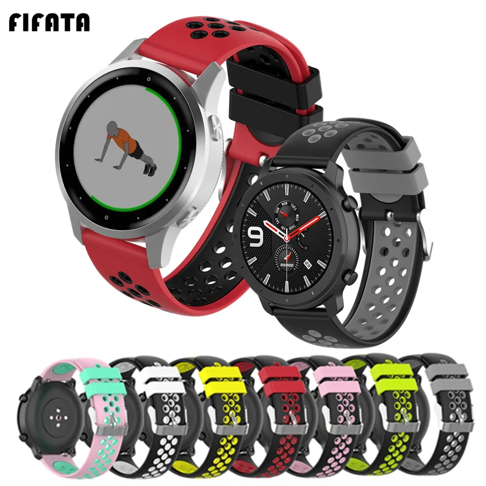 Браслет FIFATA для часов Xiaomi Amazfit GTR 47 мм 42 умный силиконовый ремешок на запястье Garmin