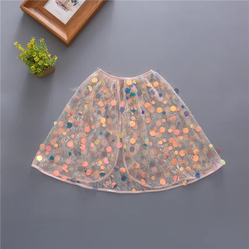 

Girl Princess Party Costume Drawstring Sequin Tulle Cape Cloak Halloween Dress Up Mantle for Princess Elsa Jasmine