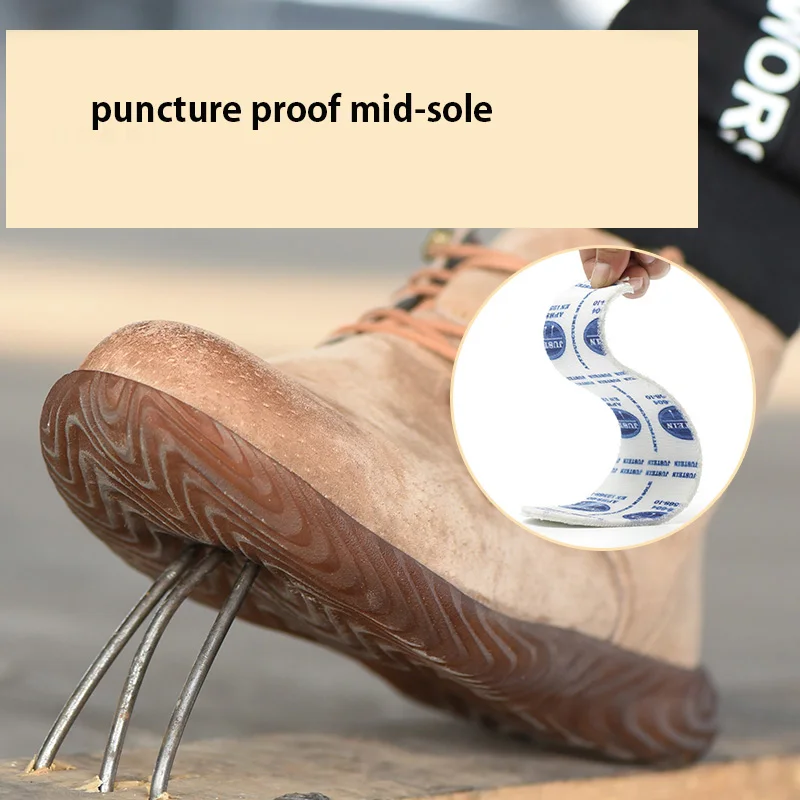 JACKSHIBO зимняя безопасность рабочие ботинки для мужчин анти-разбивание стальной носок защитные ботинки до лодыжки обувь неубиваемая Рабочая обувь ботинки