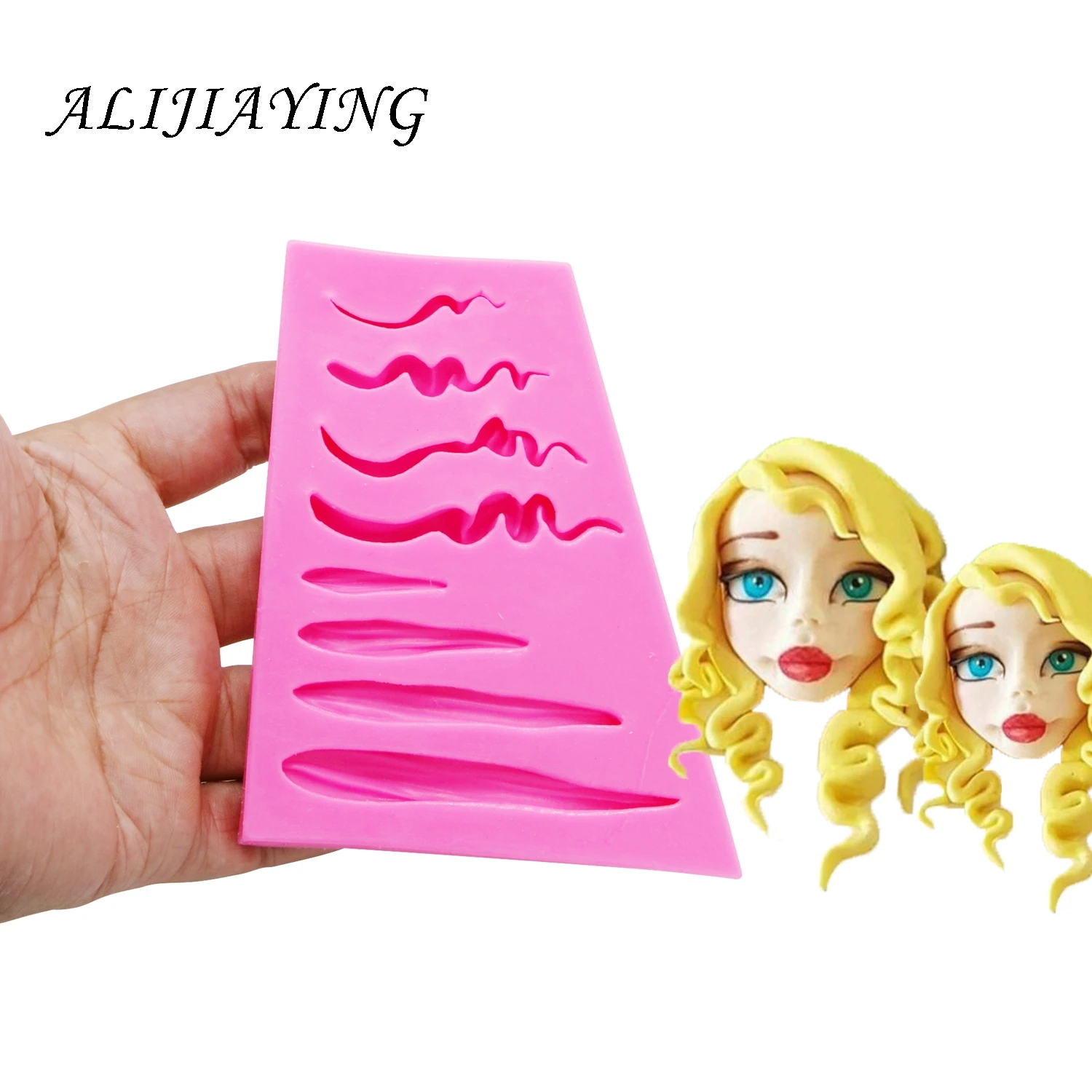 DIY девушка волосы помадка Sugarcraft силиконовые формы украшения торта инструменты