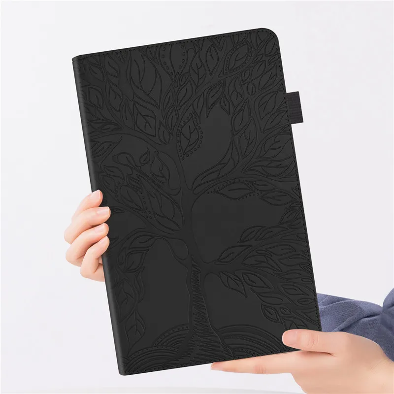 capa de tablet com suporte para medimediapad capa tipo carteira com flip árvore de
