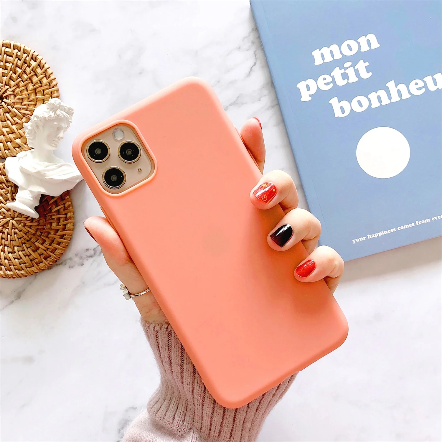 LISCN девушка чехол для телефона для Xiaomi Redmi Note7 Note 5 4 6 8 для Redmi 4X5 6A 6 ярких чехол для Xiaomi A2Lite для Redmi чехол мягкий - Цвет: Orange
