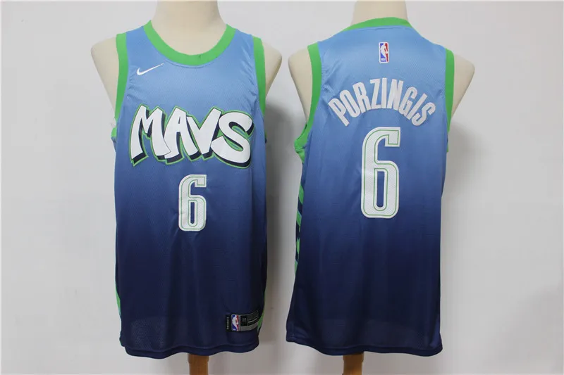 /20 City Edition Dallas Mens baskeball#41 Dirk Nowitzki#77 Luka Doncic#6 Кристапс Порзингис майки