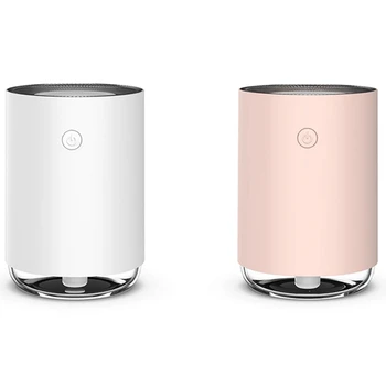 

2Set 220Ml Aroma Essential Oil Diffuser Air Humidifier Aromatherapy Cool Mist Maker Fogger White & Pink
