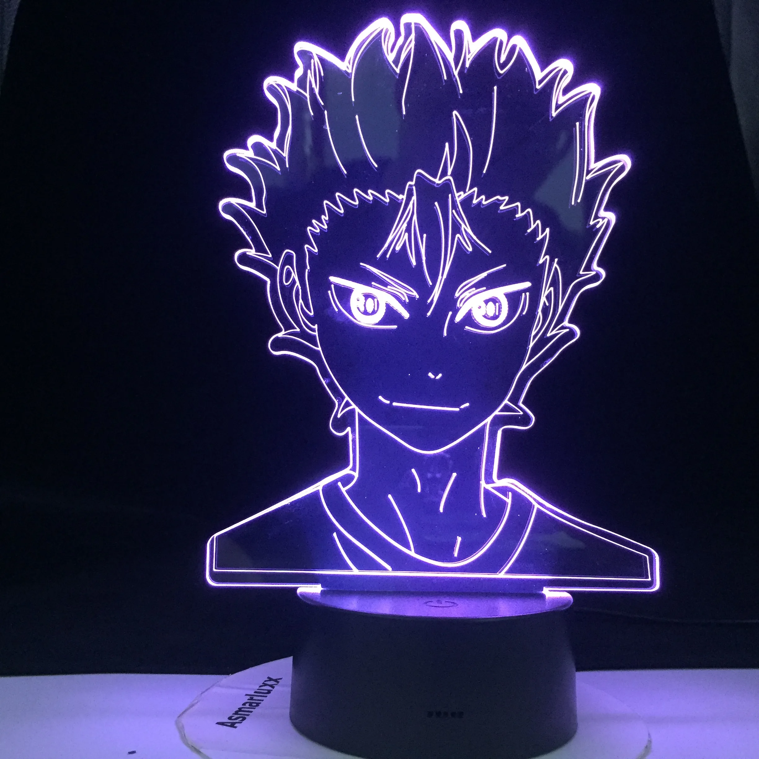 Haikyuu Nishinoya Yuu Figure for Kids Child Bedroom Decor Nightlight Rgb Colorful Desk Led Night Light Manga 3d Lamp Anime Gift | Лампы и