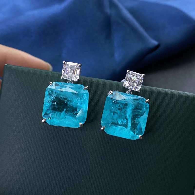 

Серьги-подвески из серебра 925 пробы с турмалином