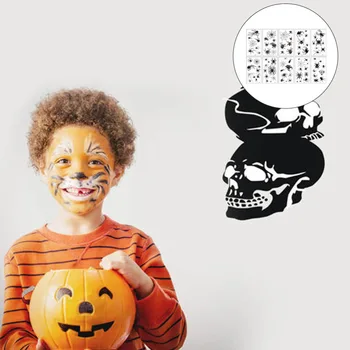 

10Pcs Halloween Face Stickers Face Spider Web Tattoo Party Face Decorations