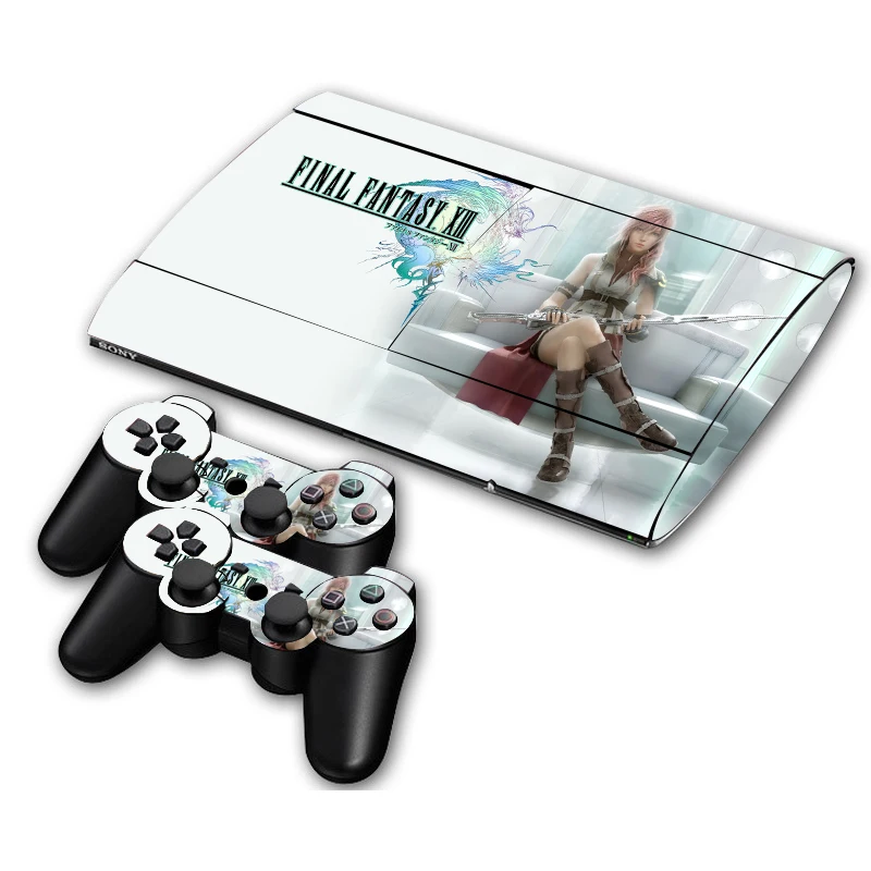 Наклейка для PS3 Slim Playstation 3 игровая консоль Skin Slim+ 2 шт скины для PS3 Slim контроллеры аксессуары